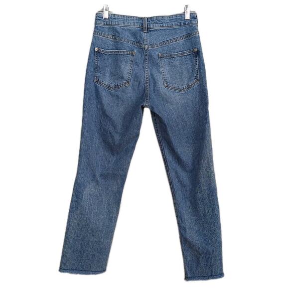 PILCRO Anthropologie The Vintage Straight Jean Medium Wash Raw Hem Women's 28 - Picture 3 of 7